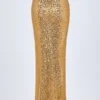 Abaco verzierter Maxirock mit Metallverzierungen und Riemchen in Gold Abaco verzierter Maxirock mit Metallverzierungen und Riemchen in Gold
