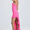 Acelynn Bandeau-Maxikleid mit Cut-outs und Rüschenbesatz in Lollipop Pink Acelynn Bandeau-Maxikleid mit Cut-outs und Rüschenbesatz in Lollipop Pink