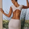 Addison Cut-Out-Minikleid mit Schnürung in Weiß Addison Cut-Out-Minikleid mit Schnürung in Weiß