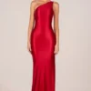 Adelina Asymmetrisches Kleid mit Rückenbinde in Rosarot Adelina Asymmetrisches Kleid mit Rückenbinde in Rosarot