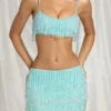 Aerin Fransen-Bralette in Aquablau