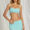 Aerin Fransen-Bralette in Aquablau