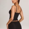 Ailany Modal-Oberteil mit U-Ausschnitt in Schwarz