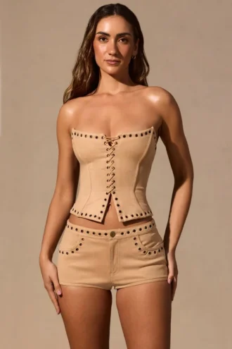 Ailoria Schnürkorsett-Oberteil  in Beige