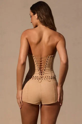 Ailoria Schnürkorsett-Oberteil  in Beige