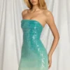 Alessi Bandeau-Minikleid in Blau Ombré Alessi Bandeau-Minikleid in Blau Ombré