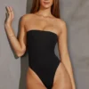Allegra Bandeau-Bodys in Schwarz