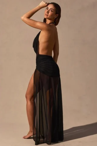 Anaya Maxikleid mit Cowl-Ausschnitt in Schwarz Anaya Maxikleid mit Cowl-Ausschnitt in Schwarz