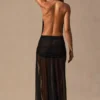 Anaya Maxikleid mit Cowl-Ausschnitt in Schwarz