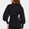 Anele Strick-Cardigan mit langen Ärmeln in Schwarz