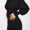 Anele Strick-Cardigan mit langen Ärmeln in Schwarz
