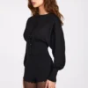 Anele Strick-Cardigan mit langen Ärmeln in Schwarz