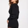Anele Strick-Cardigan mit langen Ärmeln in Schwarz