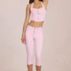 Anessa Capri-Jeans mit mittlerer Leibhöhe in Blossom Pink Anessa Capri-Jeans mit mittlerer Leibhöhe in Blossom Pink