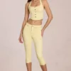 Anessa Capri-Jeans mit mittlerer Leibhöhe in Zitronengelb Anessa Capri-Jeans mit mittlerer Leibhöhe in Zitronengelb