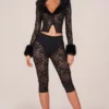 Annalisa Caprihose mit Schnürung in Schwarz Annalisa Caprihose mit Schnürung in Schwarz