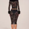 Annalisa Caprihose mit Schnürung in Schwarz Annalisa Caprihose mit Schnürung in Schwarz