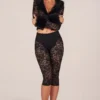 Annalisa Caprihose mit Schnürung in Schwarz Annalisa Caprihose mit Schnürung in Schwarz