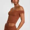 Anona Hose mit mittlerer Leibhöhe aus Modal-Kaschmir-Mischung in Kastanienbraun Anona Hose mit mittlerer Leibhöhe aus Modal-Kaschmir-Mischung in Kastanienbraun