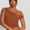 Anona Hose mit mittlerer Leibhöhe aus Modal-Kaschmir-Mischung in Kastanienbraun Anona Hose mit mittlerer Leibhöhe aus Modal-Kaschmir-Mischung in Kastanienbraun