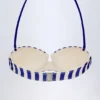 Ascona-Bikinioberteil mit Bügeln, Neckholder und Balconette-Schnitt in marineblauen Streifen Ascona-Bikinioberteil mit Bügeln, Neckholder und Balconette-Schnitt in marineblauen Streifen