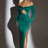 Audra Cut-Out-Maxikleid in Smaragdgrün