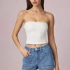 Beata A-Linien-Shorts mit hoher Taille in mittelblauer Waschung Beata A-Linien-Shorts mit hoher Taille in mittelblauer Waschung