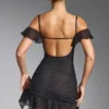 Beaufort Mini-Kleid mit Verzierungen und Cold-Shoulder-Ausschnitt in Schwarz Beaufort Mini-Kleid mit Verzierungen und Cold-Shoulder-Ausschnitt in Schwarz
