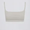Bralette mit quadratischem Ausschnitt in Hellgrau