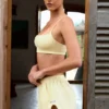Bralette mit quadratischem Ausschnitt in Zitrone
