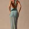 Caicos Cut-Out-Maxikleid mit Neckholder in Seafoam-Grün Caicos Cut-Out-Maxikleid mit Neckholder in Seafoam-Grün