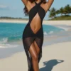 Caicos Maxikleid mit Cut-outs und Neckholder-Ausschnitt in Schwarz Caicos Maxikleid mit Cut-outs und Neckholder-Ausschnitt in Schwarz