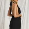 Cira Neckholder-Minikleid in Schwarz