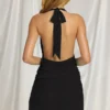 Cira Neckholder-Minikleid in Schwarz