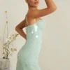 Constance Minikleid mit Verzierungen in Salbei Constance Minikleid mit Verzierungen in Salbei