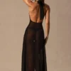 Coralie Maxikleid mit Neckholder in Schwarz Coralie Maxikleid mit Neckholder in Schwarz