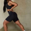 Define Luxe Bikershorts mit hoher Taille in Schwarz