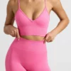 Define Luxe High-Waist Mini Shorts in Pink