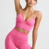 Define Luxe High-Waist Mini Shorts in Pink