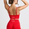 Define Luxe High-Waist Mini Shorts in Red