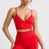 Define Luxe High-Waist Mini Shorts in Red