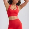 Define Luxe Mini-Shorts in Poppy Red