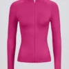 Define Luxe Reißverschlussjacke in Beere