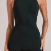 Elin Romper mit hohem Ausschnitt in Schwarz