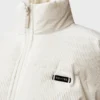Gesteppte Pufferjacke aus Cord in Elfenbein