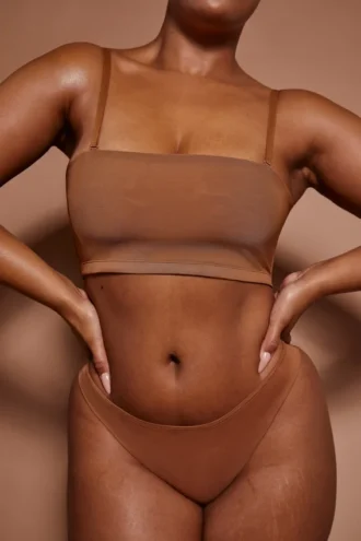 Intimates Soft Mesh Bandeau-BH in Almond