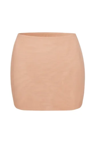 Intimates Soft Mesh Low-Rise Micro-Mini-Röck in Warm Peach
