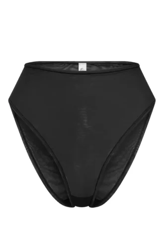 Intimates Soft Mesh Slip mit hoher Taille in Schwarz
