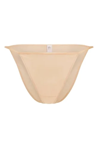 Intimates Soft Mesh String-Bikini in Beige