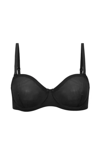 Intimates Soft Mesh trägerloser BH in Schwarz